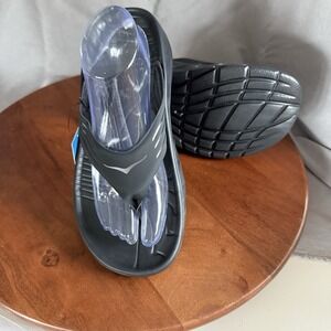 Hoka One Ora  Recovery Sandals Black Flip Flops Comfort Mens 10/Womens 11.5 NEW